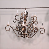 Candil de Fierro Forjado 1.10 diametro x 0.81 metros de alto.