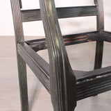 Casco de Silla con brazos tallada en madera de caoba