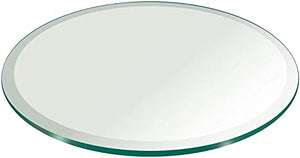 Cubierta de Vidrio Circular Biselado 0.76 x 0.76 con 10 mm de grosor