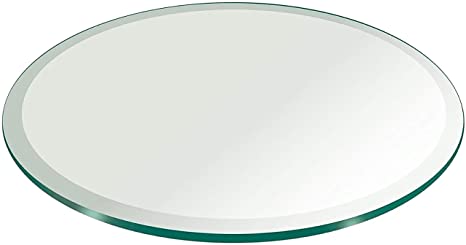 Cubierta de Vidrio Circular Biselado 0.76 x 0.76 con 10 mm de grosor