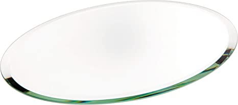 Cubierta de Vidrio Ovalado Biselado 0.80 x 0.92 con 9 a 11 mm de grosor