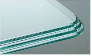 Cubierta de vidrio rectangular canteo triple pecho paloma 0.76 x 1.31 cms por 15 mm de ancho
